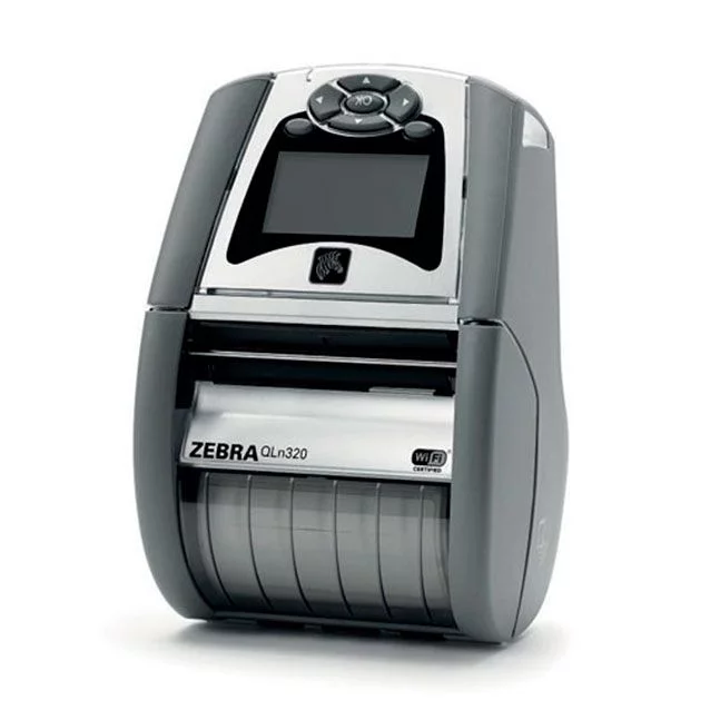 Мобильный принтер Zebra QLn320; 802.11n, Mfi + Ethernet, 128M RAM 256M Flash, DT/Linered Platen, 3/4'' Core, Media Width Sensor, плечевой ремень и клипса для ремня